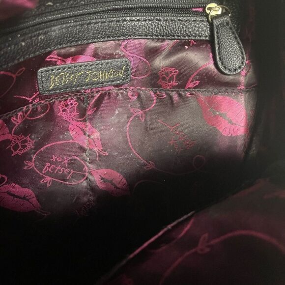 BETSEY JOHNSON BACKPACK BONE BLUSH PINK FLORAL hand bag - Picture 8 of 10